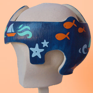Nautical Underwater Ocean Cranial Band Stickers with Monogram