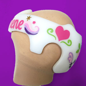 Unicorn Sparkle Flower Baby Girl Helmet Decals Cranial Band Stickers