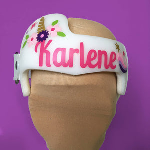 Unicorn Sparkle Flower Baby Girl Helmet Decals Cranial Band Stickers