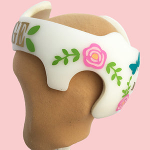 Helmet Decoration, Baby Cranial Band Decals, Tiny But Mighty Floral Starband Doc Band Stickers