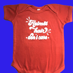 Red Starband Doc Band Baby Shirt, Cranial Band Bodysuit, Helmet Hair Don't Care
