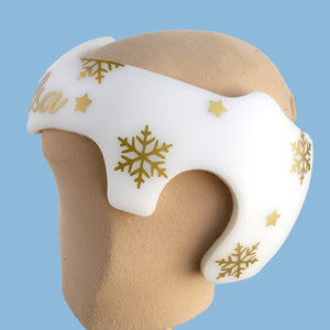 Snowflake Winter Holiday Baby Helmet Decals, Starband Doc Band Plagio Cranio Helmet Decoration