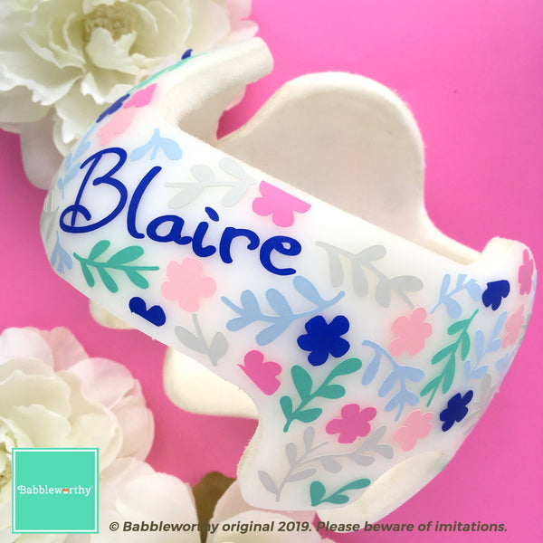 bike helmet bellino girl flower patch Multicolor Floral Spring Pattern Baby Helmet Decals Only (Bow Sold Sep