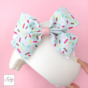 summer baby helmet, spring baby helmet, spring docband, summer docband, cranial helmet bow decoration, la jolla cranial band decoration, houston cranial band decorations, custom cranial band designs and accessories, babbleworthy, avery's band bows