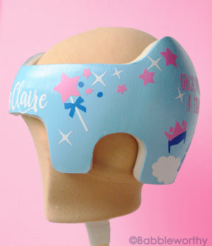 Crown Princess Fairytale  Baby Girl Cranial Band Helmet Decal Design