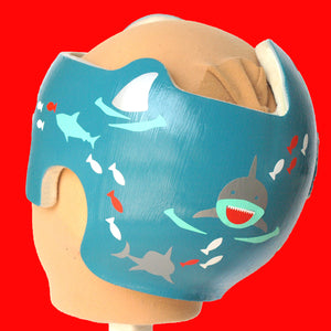 Sharks and Underwater Ocean Fish - Baby Boy Helmet Decals