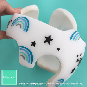Cranial Band Decorations, Baby Boy Plagiocephaly Starband Doc Band Rainbow and Star Decals