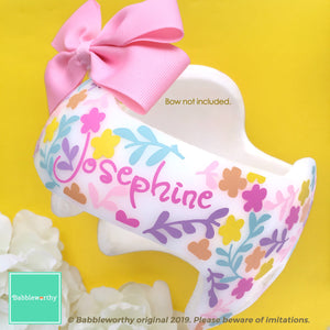 Multicolor Floral Baby Girl Helmet Decals (Bow Sold Separately)