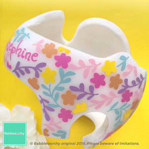 Multicolor Floral Baby Girl Helmet Decals (Bow Sold Separately)